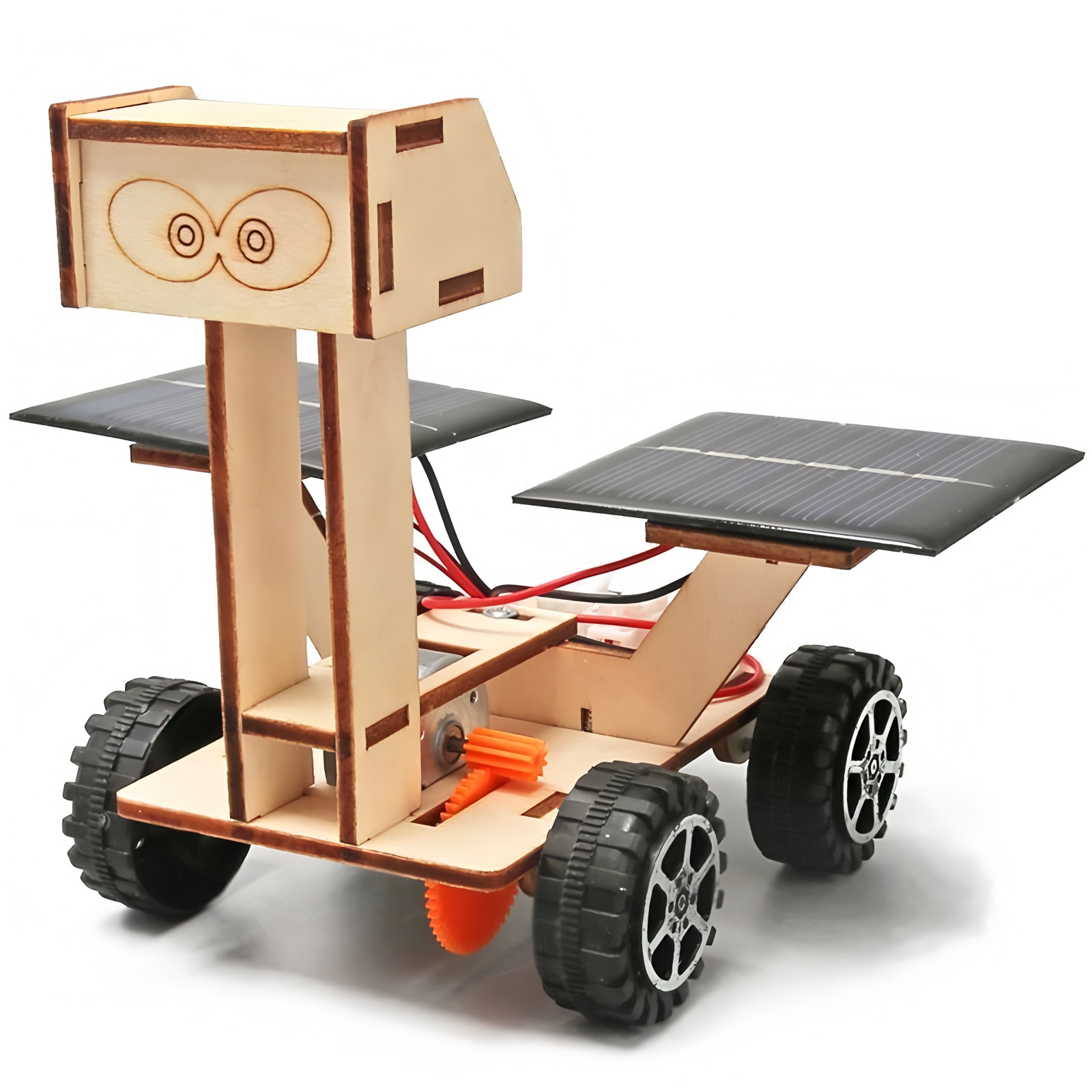 Stem Robotics Kit - ソーラーカー月面探査車子供用 DIY 手組み立てモデル DIY 3D 木製パズル科学教育玩具