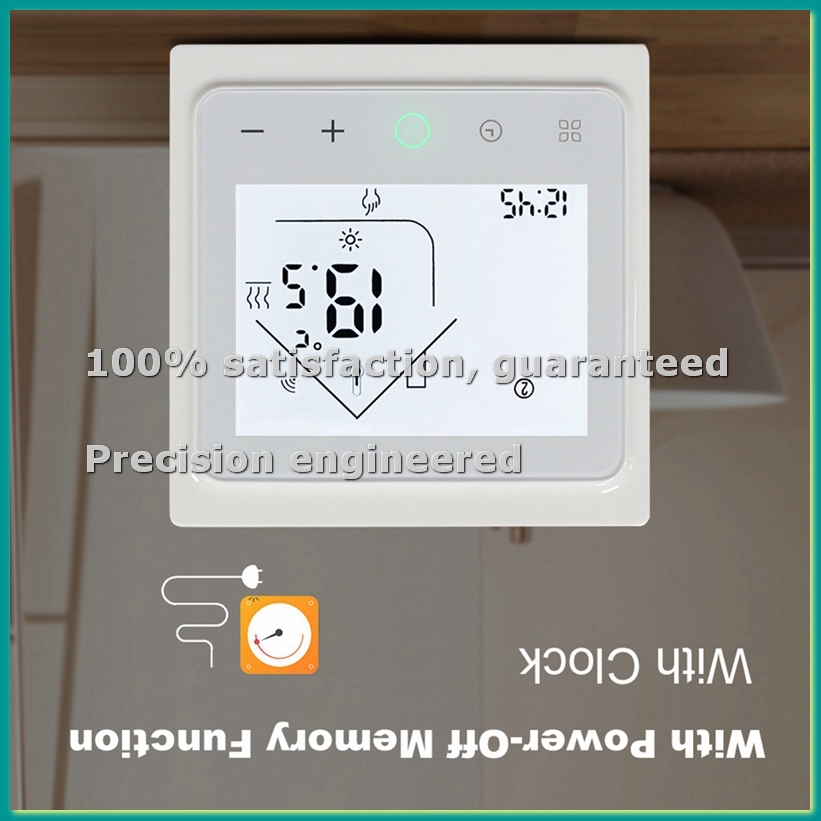 Wifi Thermostat - 16A Tuya スマート WiFi サーモスタット水電気温床暖房水ガスボイラー温度コントローラー ホワイト-ABLA