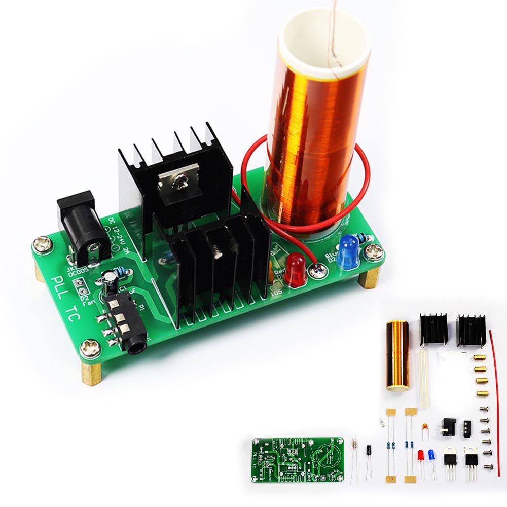 Electronics Project Kit - DIY電子テスラコイルキット 18V 2A 3.5mmオーディオコネクタ付き DIYはんだ付けプロジェクト 物理実験