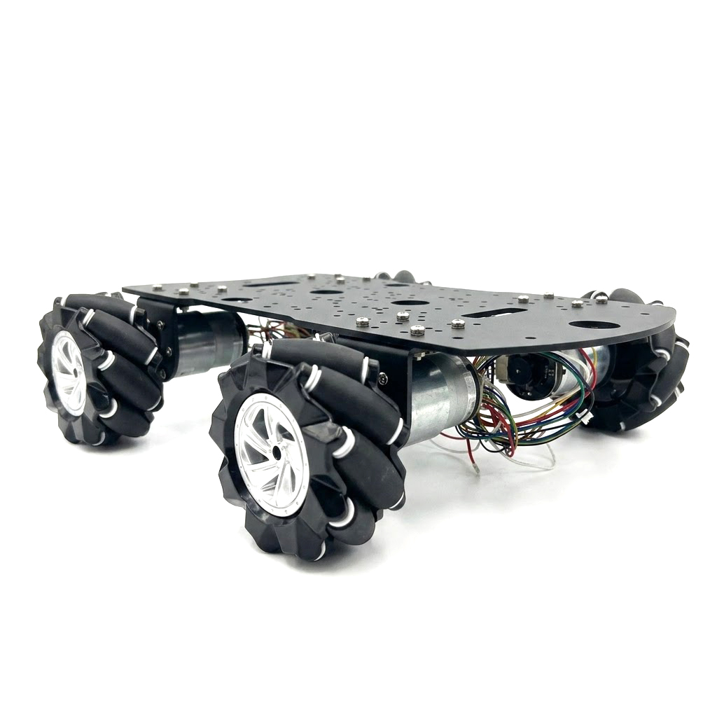 Stem Robotics Kit - 15kg積載量 4WD 80mmメカナムホイール ロボットカーシャーシ DC12Vホールモーター付き Arduino