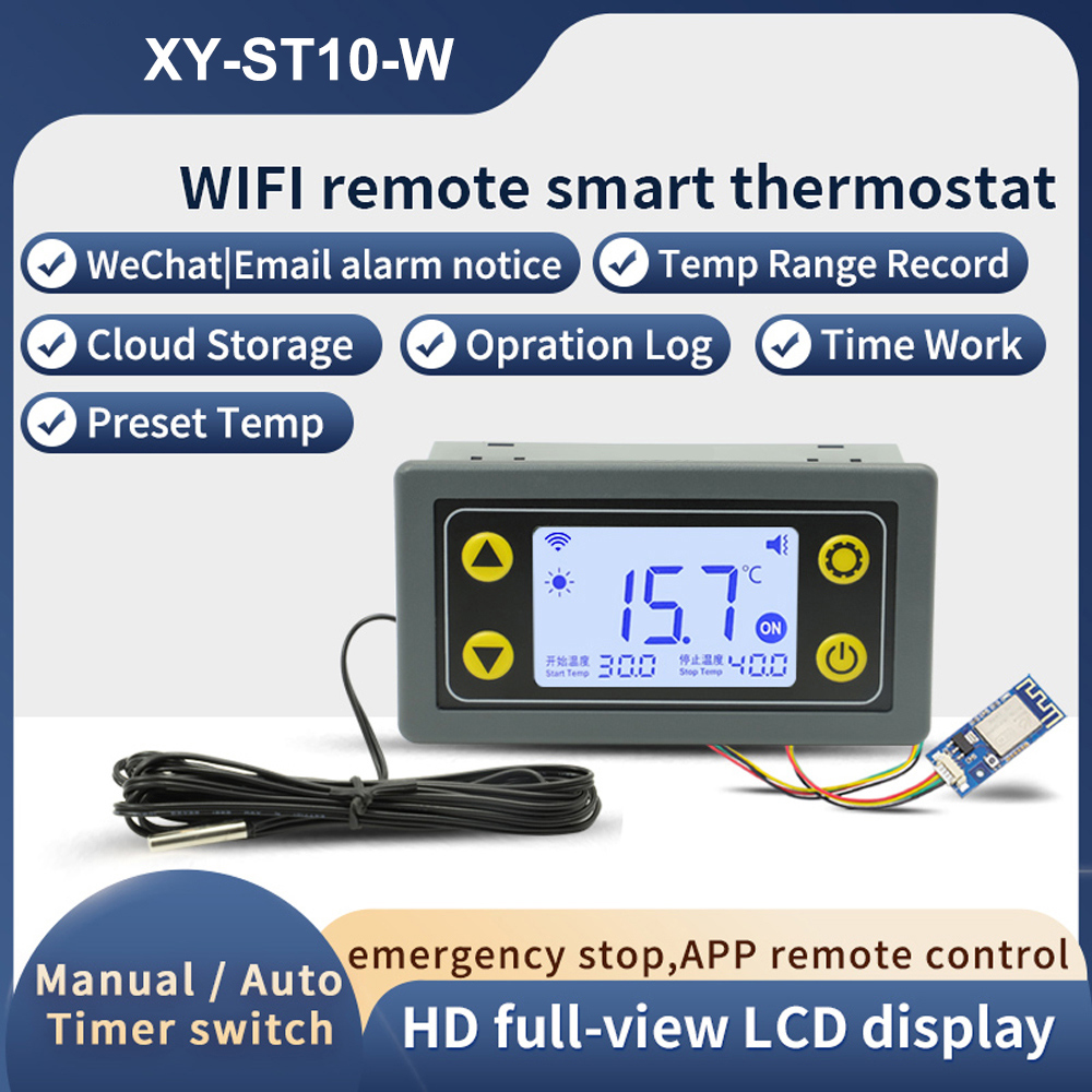 Wifi Thermostat - デジタルディスプレイサーモスタット温度コントローラー,wi-fi,ST10-W, SA10-W, SA30-W, ST30-W, ST30-W, DC6-30V,ac