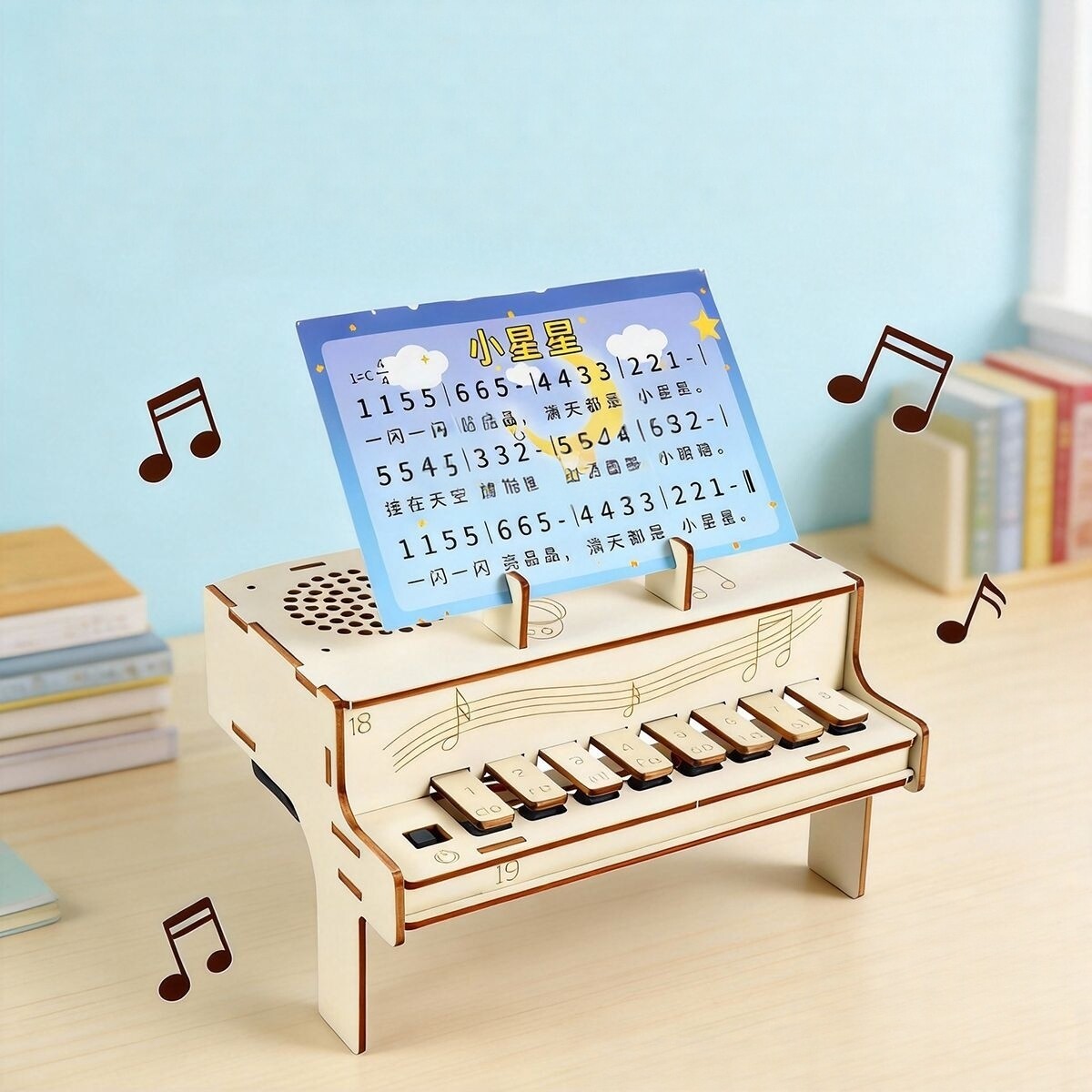 Electronics Project Kit - DIY 木製電子ピアノモデル STEM 組み立てキット物理学音響実験教育教材大人の学習のため