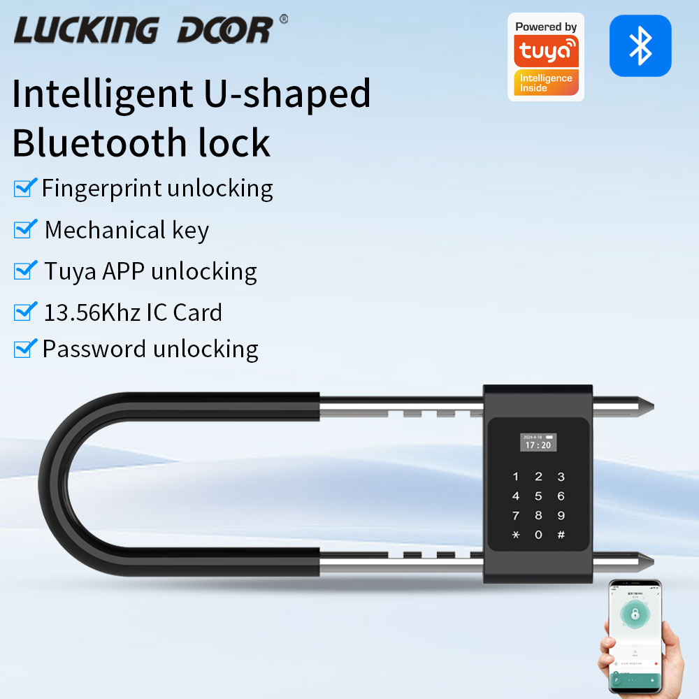 Smart Door Lock Wifi - 電子生体認証指紋ロックサポート Tuya APP 制御 Bluetooth パスワード