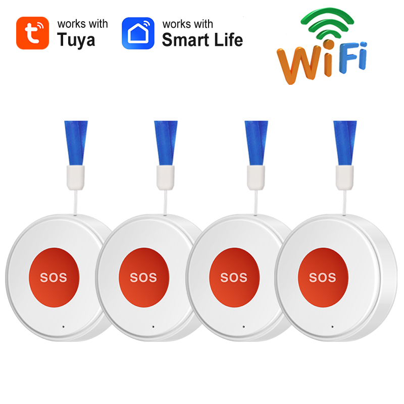 Smart Light Switch Wifi - スマートライフアプリ WiFi SOS緊急ボタン Tuyaホームセキュリティ 高齢者/子供向け ワンクリックコールヘルプアラーム