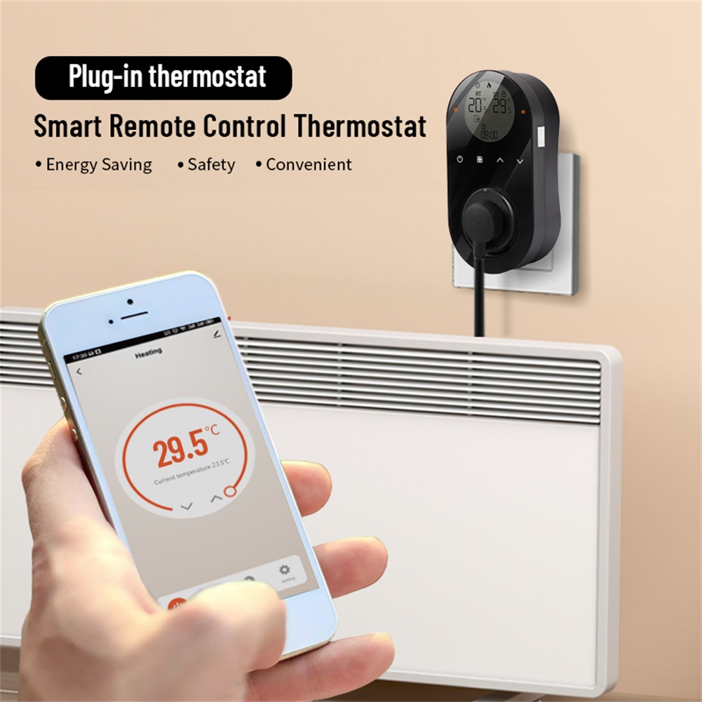 Wifi Thermostat - 新しいデュアルセンサーサーモスタット WIFI スマート APP 温度コントローラーソケットデジタルサーモスタットソケット LCD