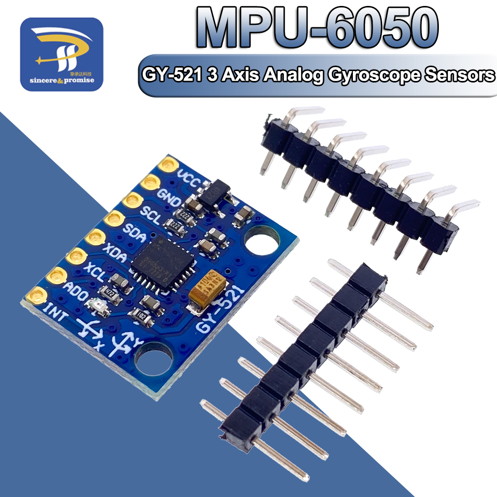 Sensor Kit Arduino - 1セットiici2c GY-521 MPU-6050 mpu6050 3軸アナログジャイロスコープセンサー加速計モジュール (ピン付きarduino用)