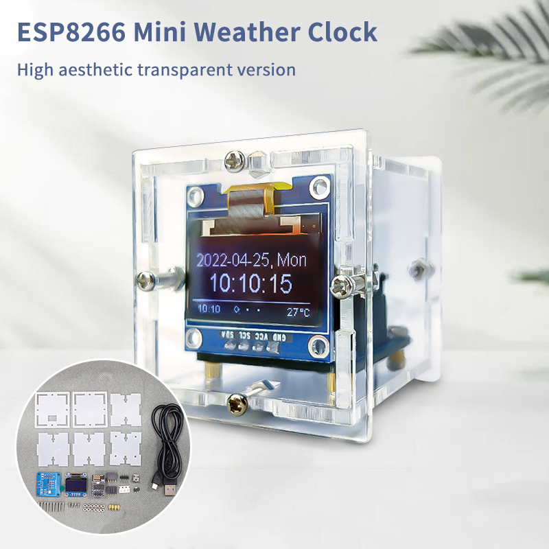 ESP8266 ミニ天気時計キット DIY はんだ付けプロジ - Electronics Project Kit のレビューと価格