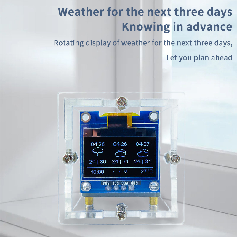 ESP8266 ミニ天気時計キット DIY はんだ付けプロジ - Electronics Project Kit のレビューと価格