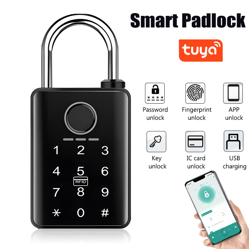 Tuya スマートドアロック指紋南京錠パスワードアプリカード - Smart Door Lock Wifi のレビューと価格