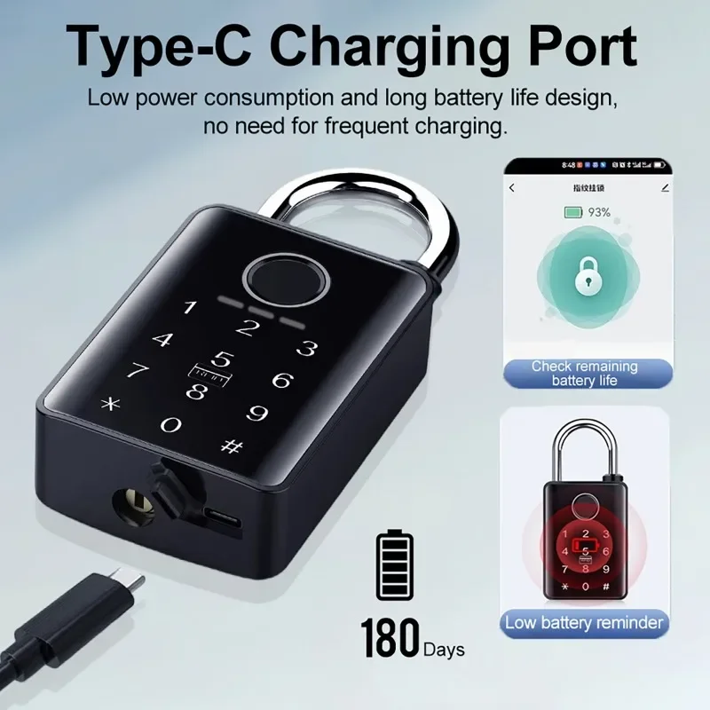 Tuya スマートドアロック指紋南京錠パスワードアプリカード - Smart Door Lock Wifi のレビューと価格