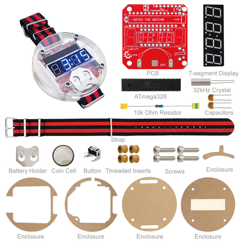 電子時計部品学習ハードウェアアセンブリをベースにしたシングル - Microcontroller Kit のレビューと価格