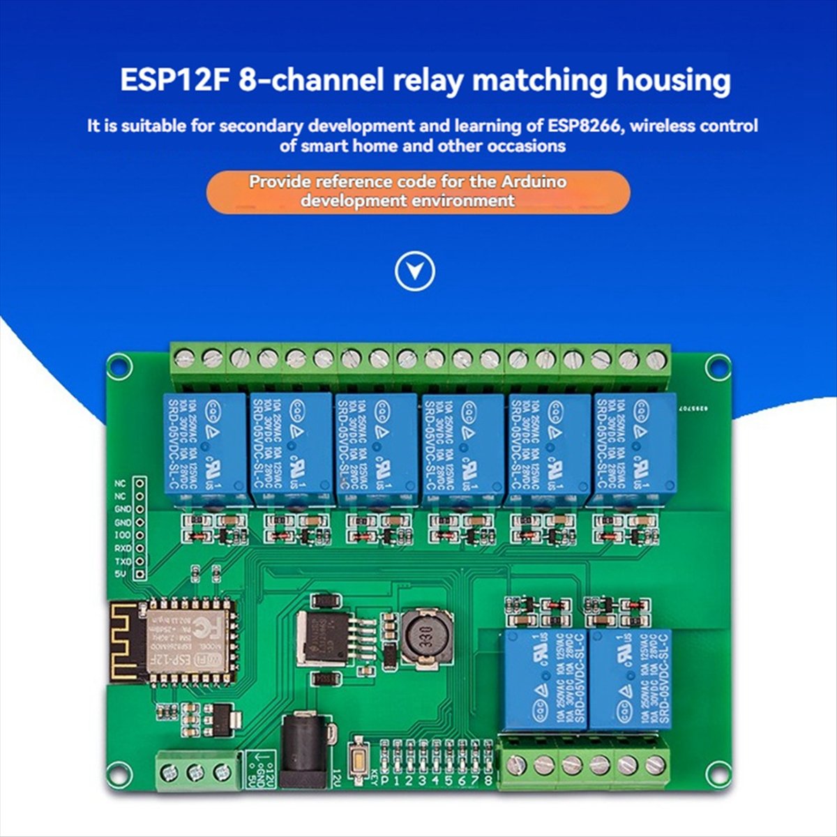 A99X 8-CH リレーモジュール DC12-24/5V  - Esp8266 Relay Module のレビューと価格