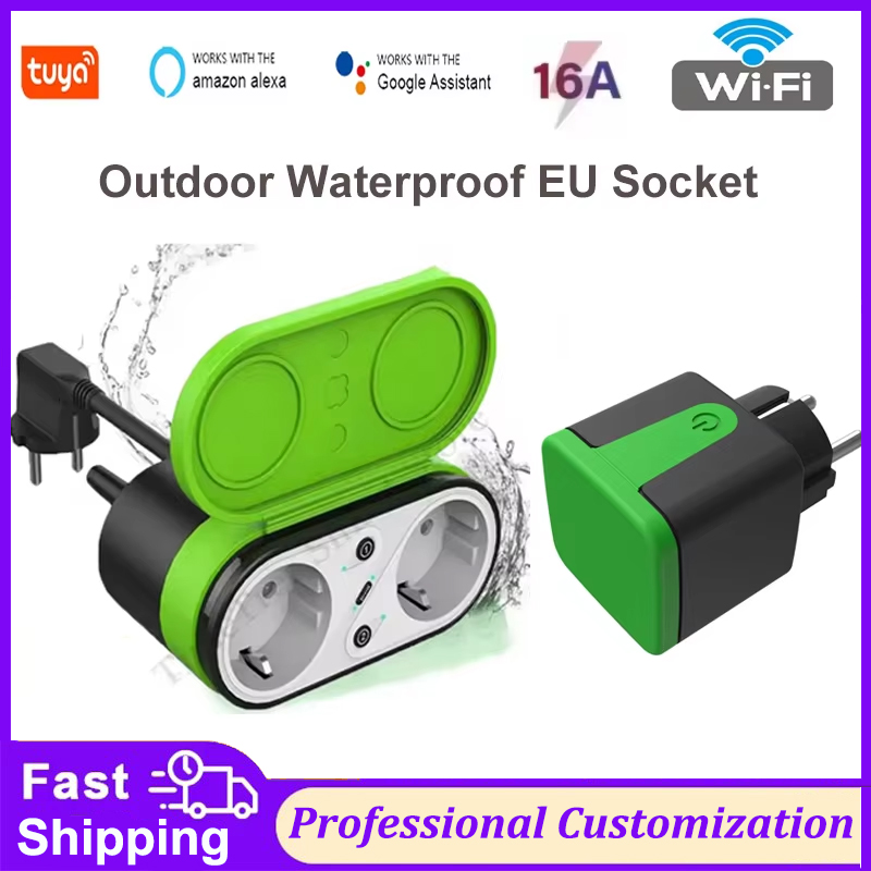 Tuya EU 16A Wifiスマート屋外プラグスイッチソ - Wifi Smart Plug のレビューと価格