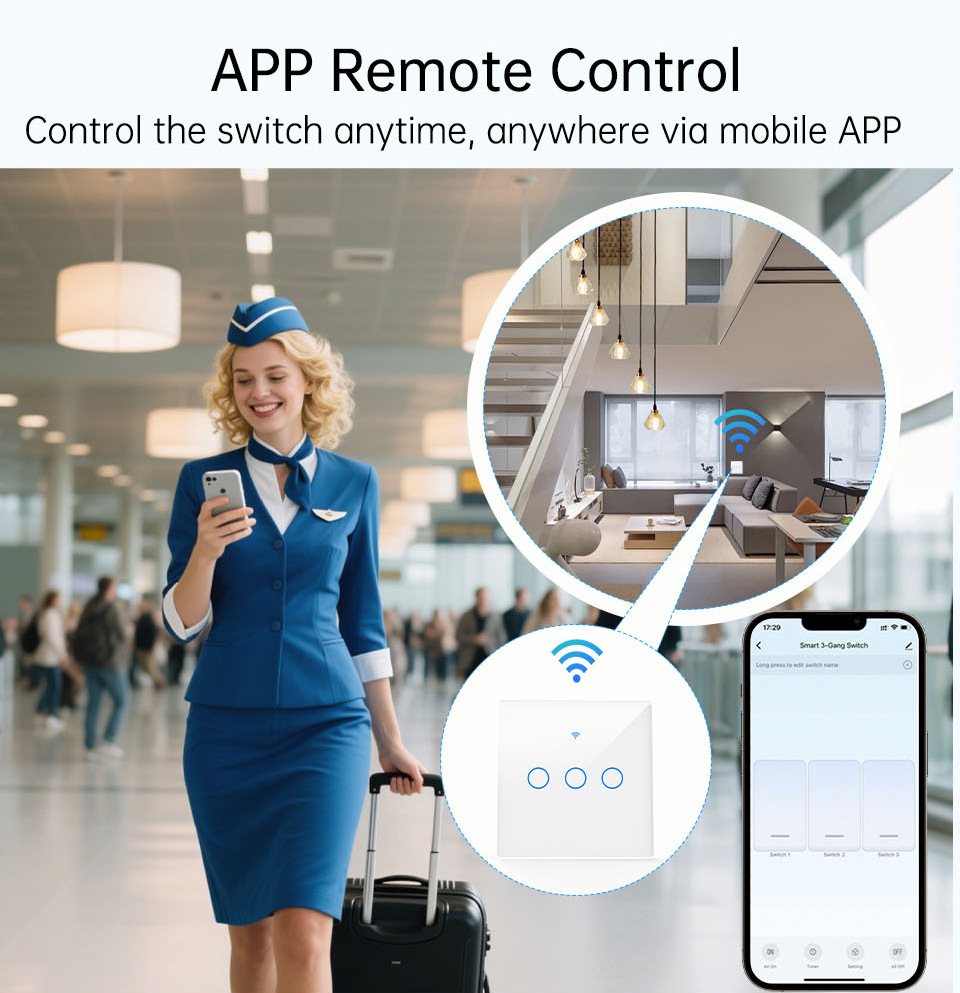 WiFi RF 433mhz タッチウォールライト スマート - Smart Light Switch Wifi のレビューと価格