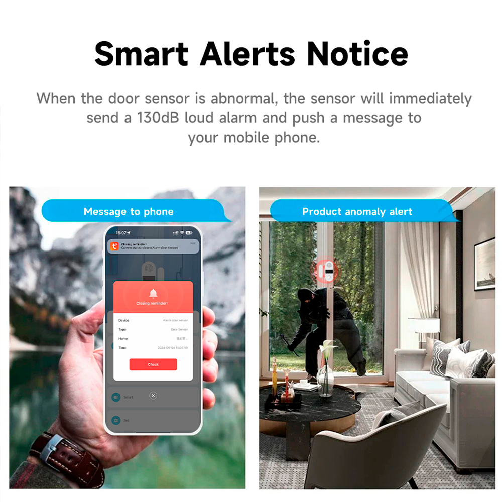 Tuya Zigbee ワイヤレスドアウィンドウ接触センサー - Smart Home Automation Kit のレビューと価格