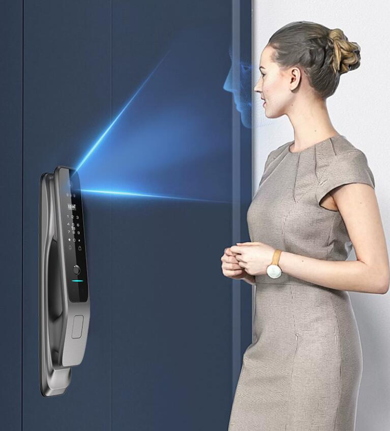 Tuya全自動スマートドアロック、3D顔認証と指紋認証による - Smart Door Lock Wifi のレビューと価格