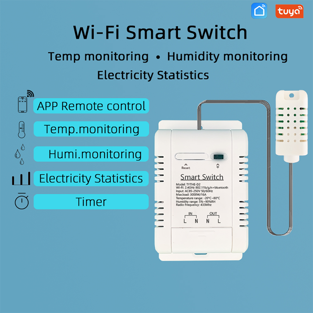 Tuya-Wifiスイッチ,消費監視,ワイヤレスコントローラ - Wifi Thermostat のレビューと価格