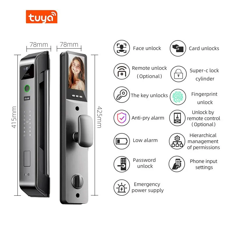 ロシア製 スプリット8560 スマート指紋認証ドアロック。カ - Smart Door Lock Wifi のレビューと価格