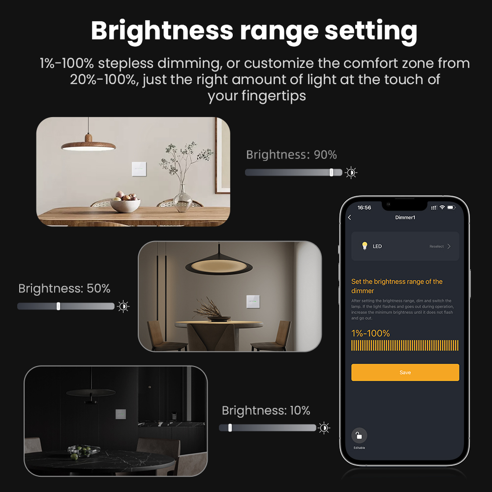 AVATTO WiFi 1/2 ギャングスマート調光スイッチ - Smart Light Switch Wifi のレビューと価格