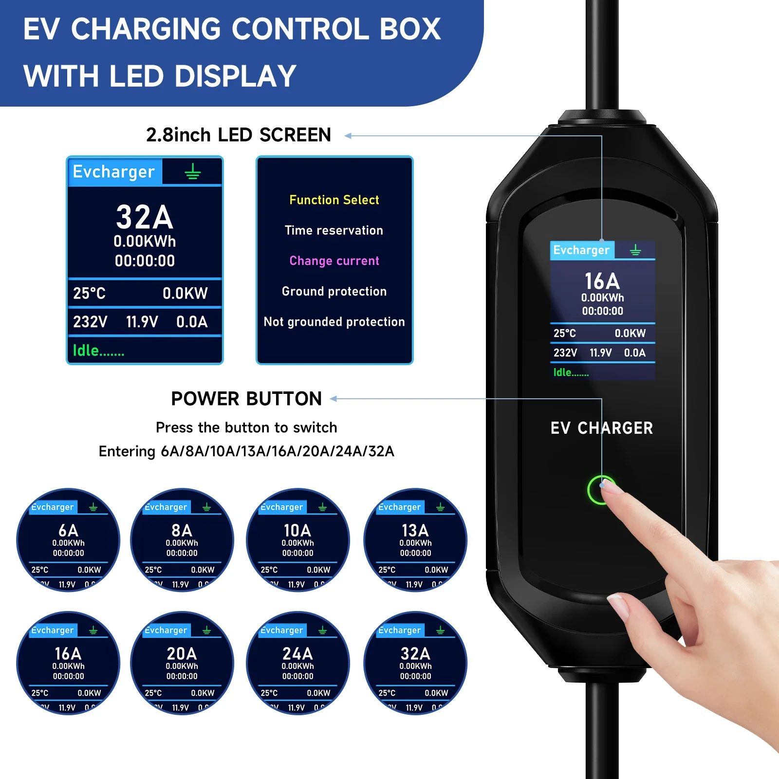 Puppyfc 7.2KW タイプ1 EV充電器 32A 単 - Wifi Smart Plug のレビューと価格