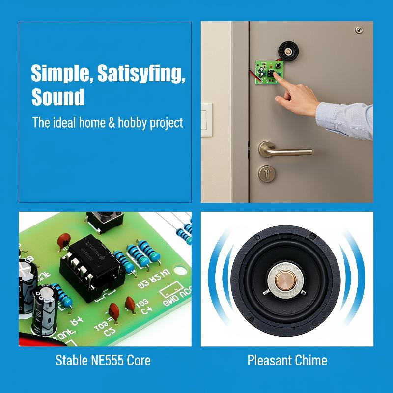 NE555 ドアベル DIY はんだ付け練習キット デュアル - Electronics Project Kit のレビューと価格