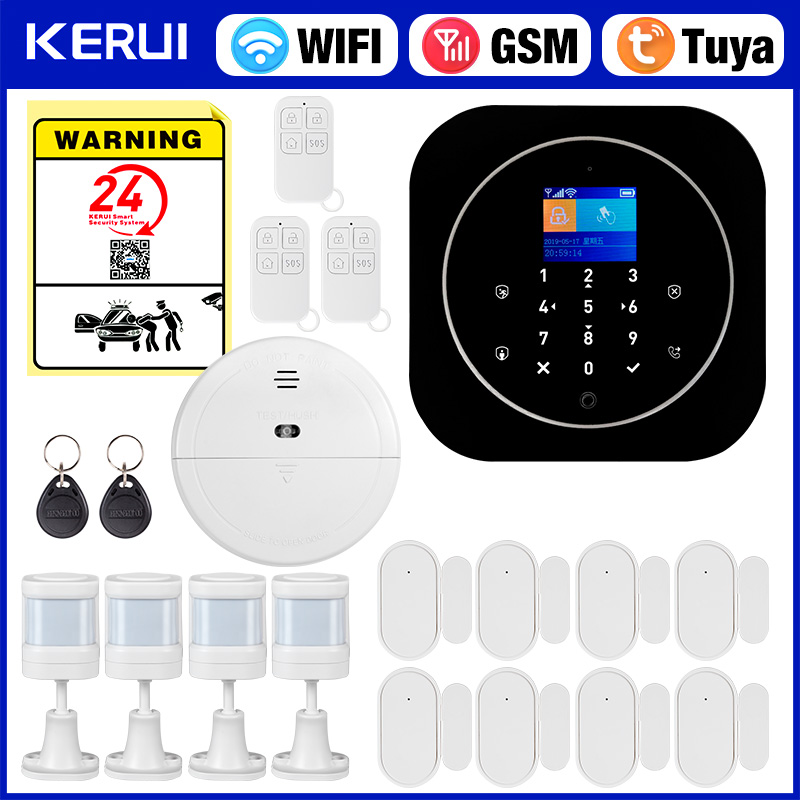 KERUI G12 ワイヤレス Tuya ホーム警報システム - Smart Home Automation Kit のレビューと価格
