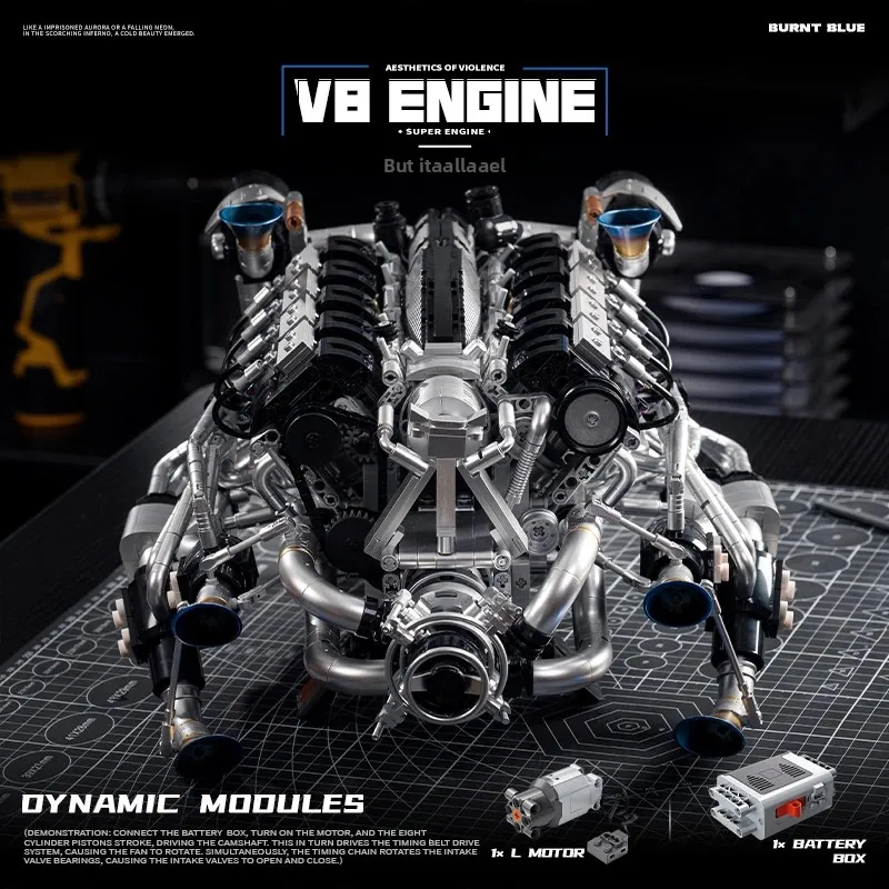 大人向けV8エンジン組み立てキット、ツインターボ・メカニカル - Stem Robotics Kit のレビューと価格