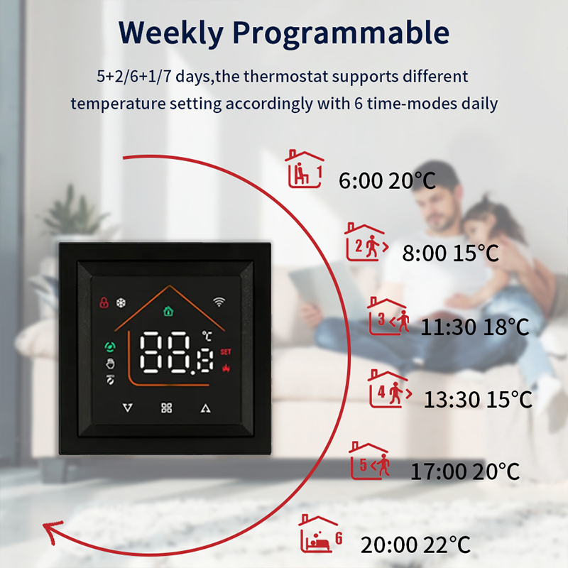 スマートWiFiサーモスタットはTuya Smart Lif - Wifi Thermostat のレビューと価格
