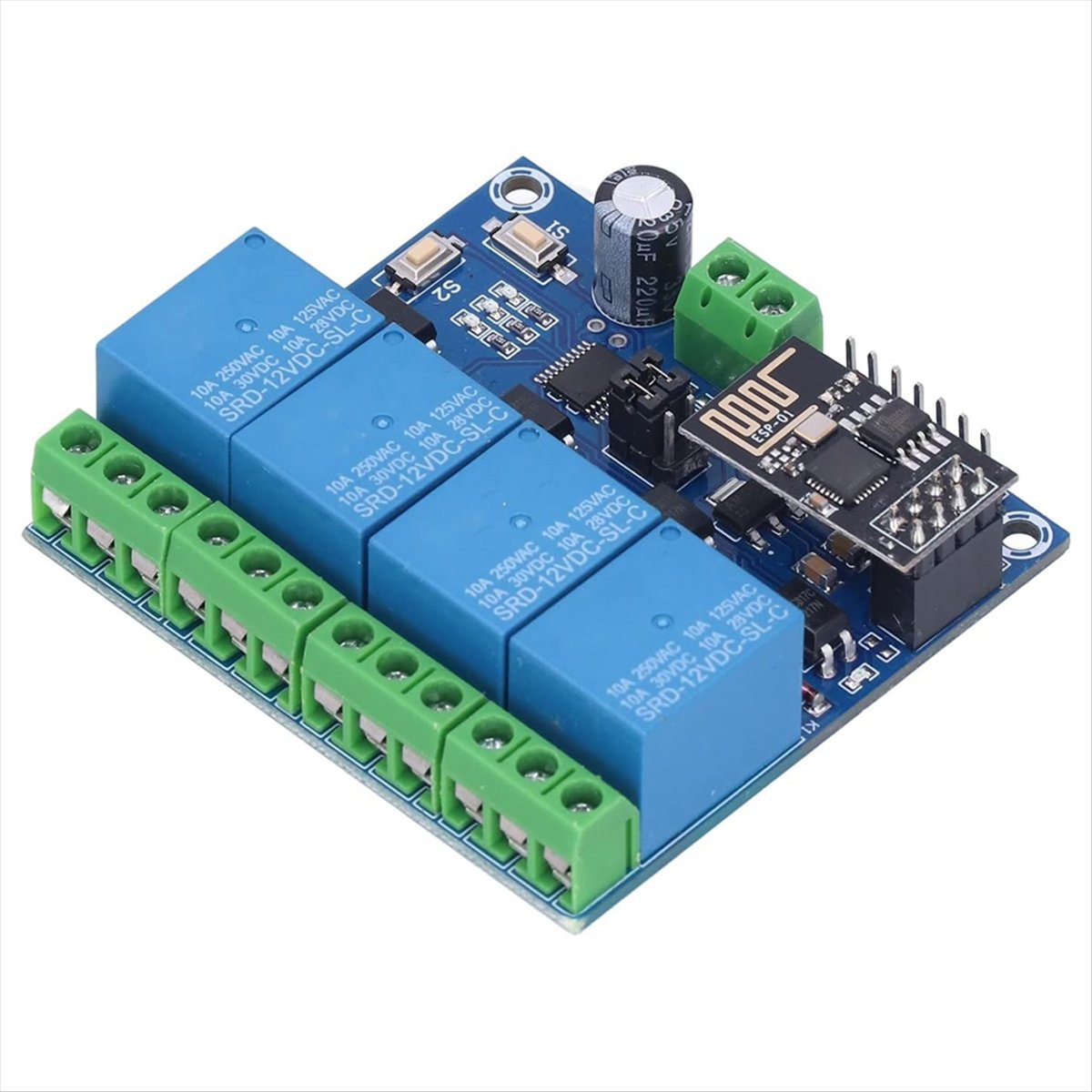 スーパーセール 4 チャンネル WiFi ワイヤレス リレー - Esp8266 Relay Module のレビューと価格