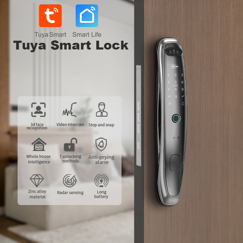 Tuya WiFiカメラ スマートロック 3D顔認証 デジタ - Smart Door Lock Wifi のレビューと価格