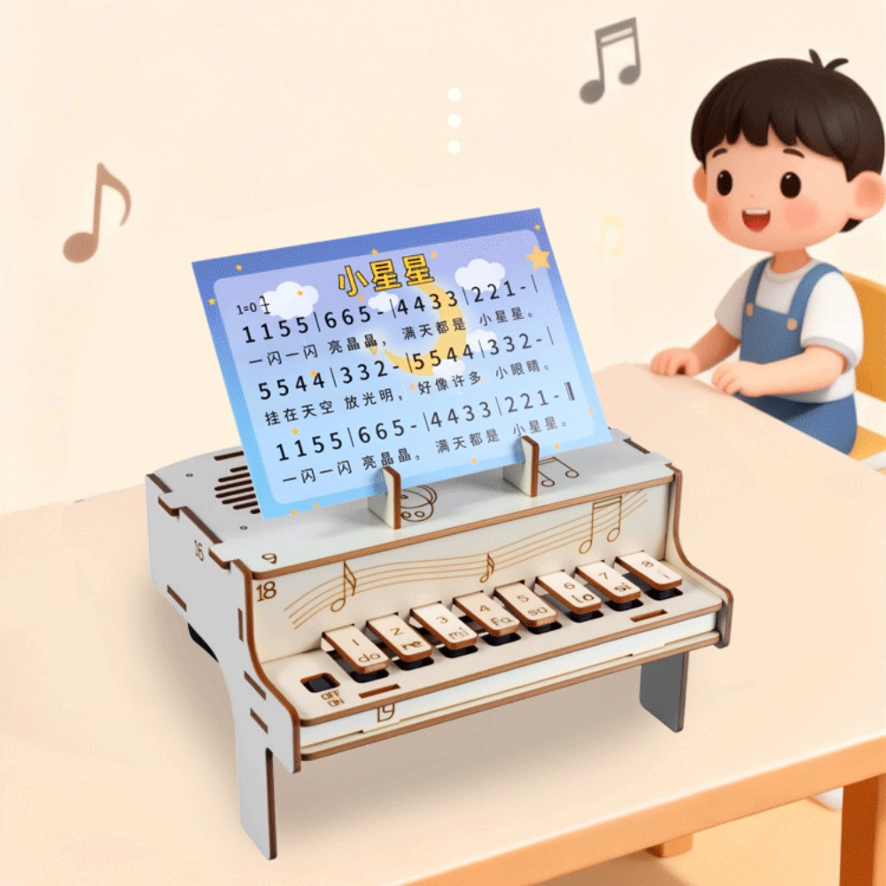 DIY 木製電子ピアノモデル STEM 組み立てキット物理学 - Electronics Project Kit のレビューと価格