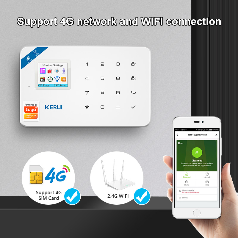 KERUI セキュリティ警報システムキット W184 4G  - Smart Home Automation Kit のレビューと価格