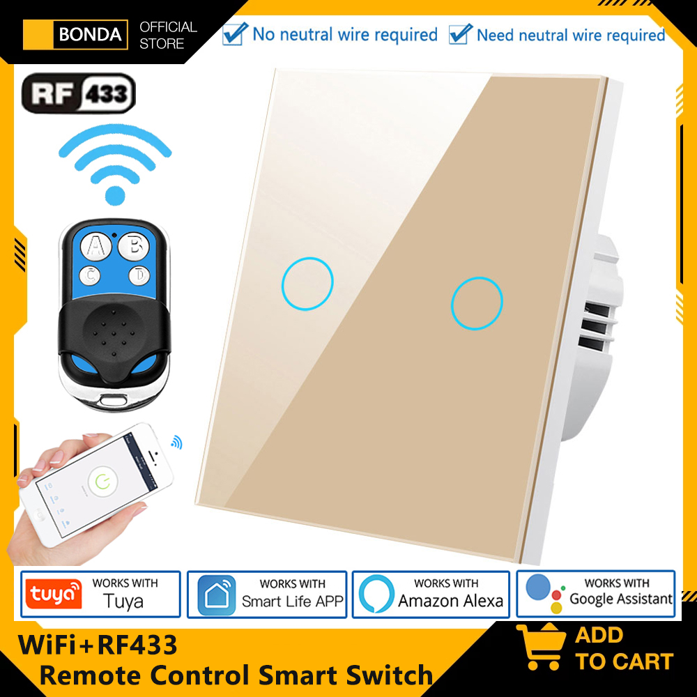 Tuya EU WiFi + RF433 スマートリモコンス - Smart Light Switch Wifi のレビューと価格