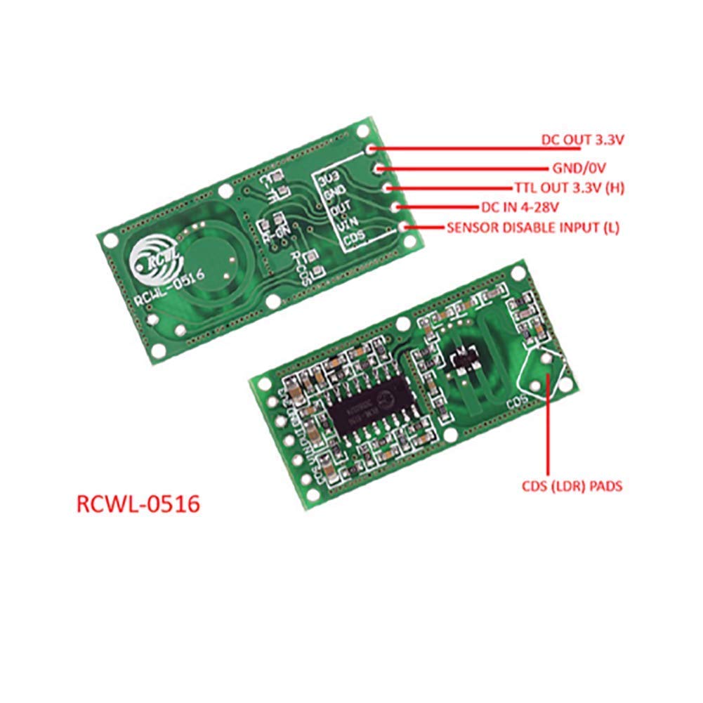 5 個 RCWL-0516 モーション検出センサー、Ardu - Esp8266 Relay Module のレビューと価格