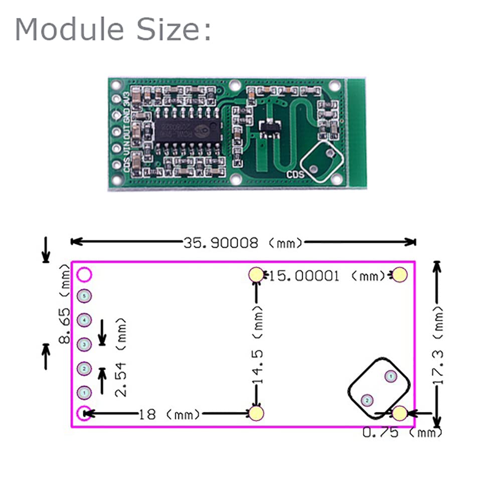 5 個 RCWL-0516 モーション検出センサー、Ardu - Esp8266 Relay Module のレビューと価格