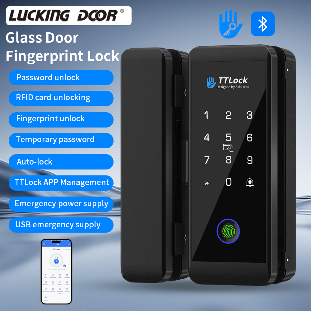 TTLOCK スマートガラスロック 指紋認証 13.56MH - Smart Door Lock Wifi のレビューと価格