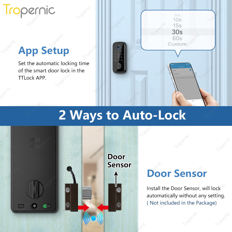Tuya Zigbeeドアとデッドボルトの生体認証ロック,指 - Smart Door Lock Wifi のレビューと価格