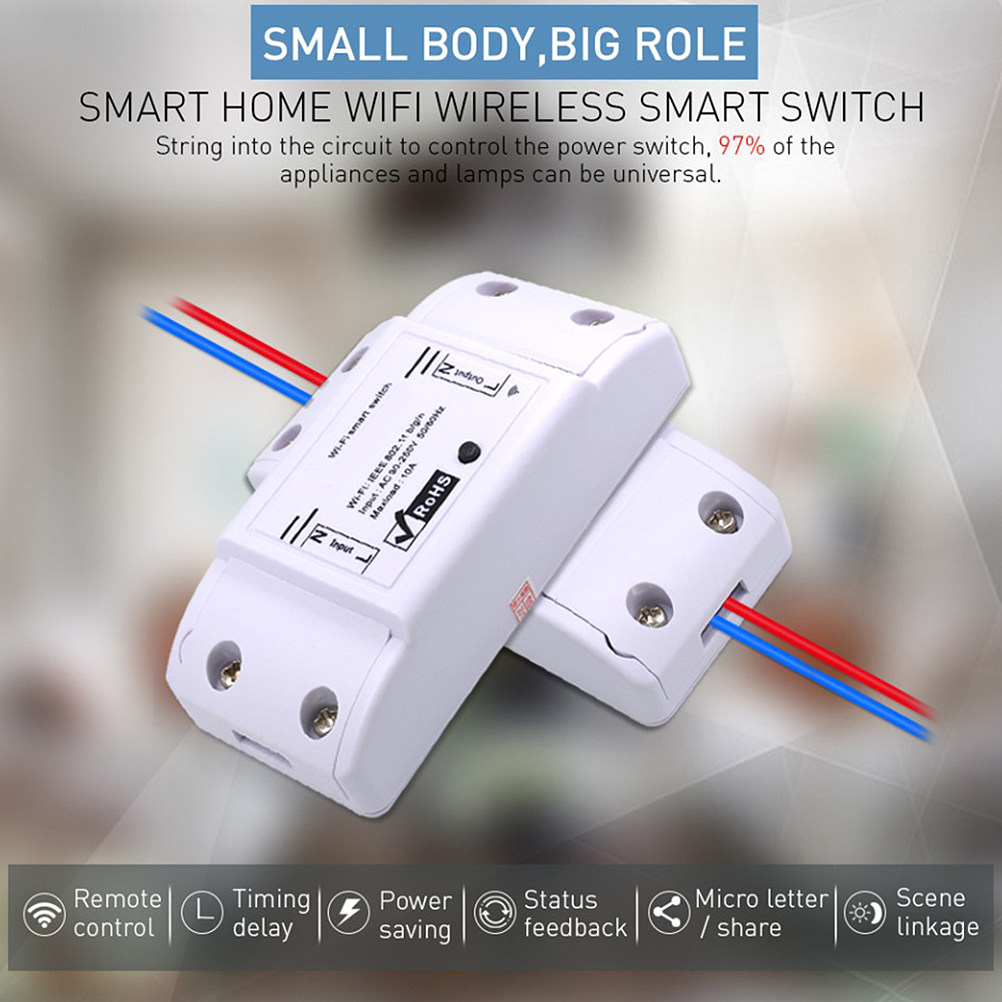 1個入り Wi-Fi対応スマートスイッチ、汎用型家電コネクタ - Smart Light Switch Wifi のレビューと価格