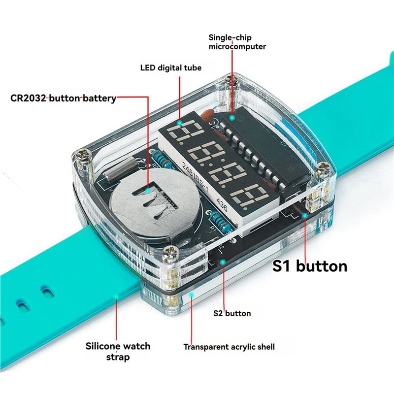 2X DIY 時計 LED 時計電子キット 0.28 インチ - Electronics Project Kit のレビューと価格